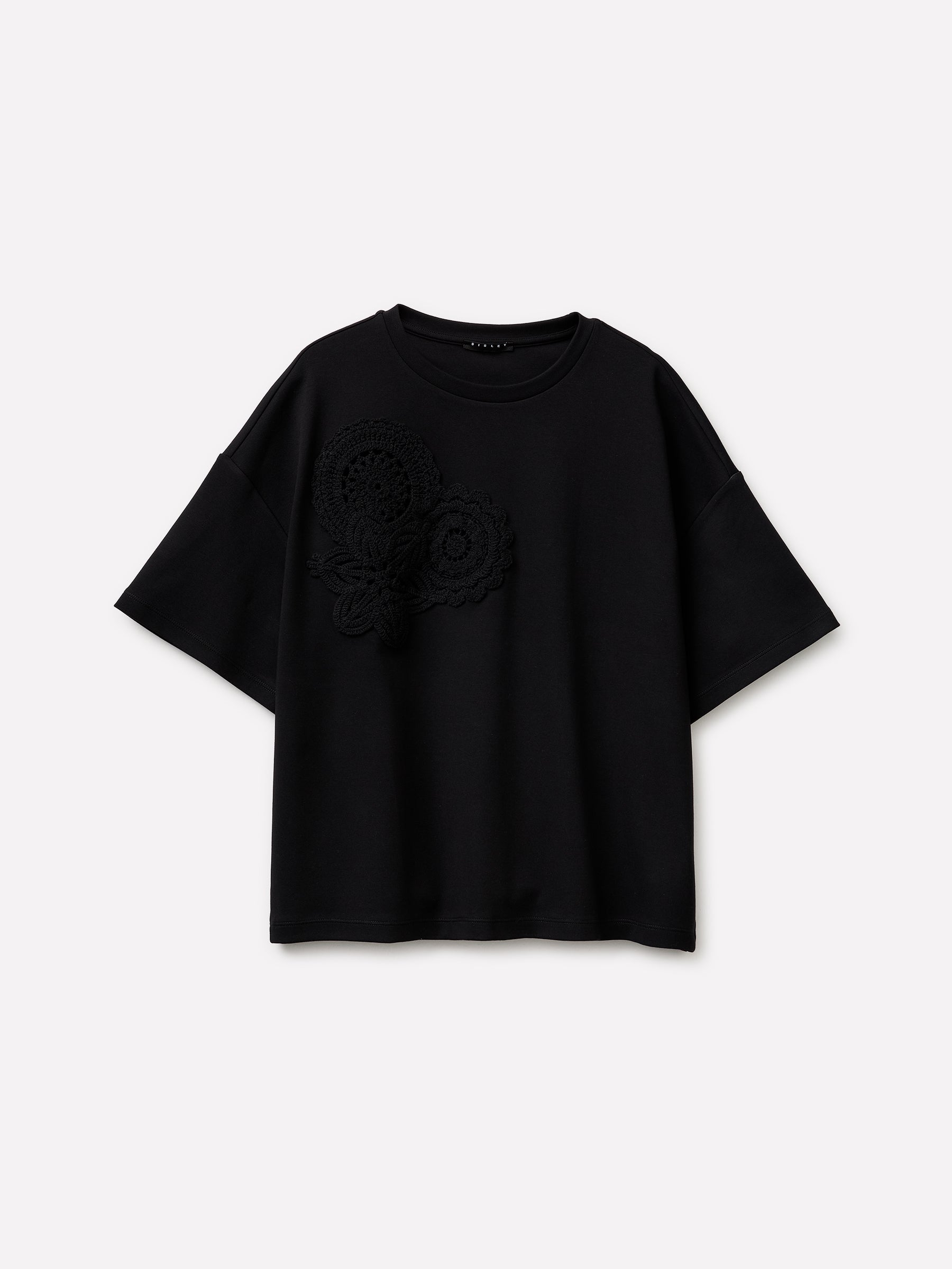 T-shirt com bordado crochê - ucb_image_FS