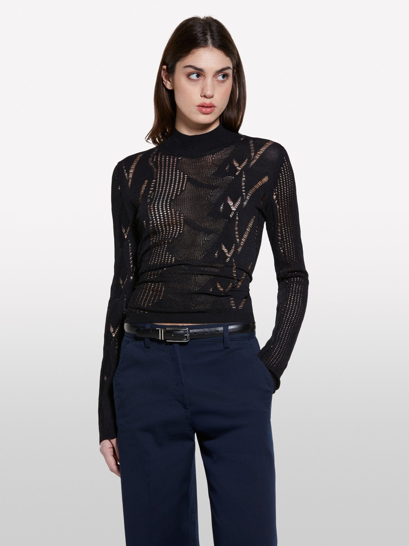 Open-knit sweater