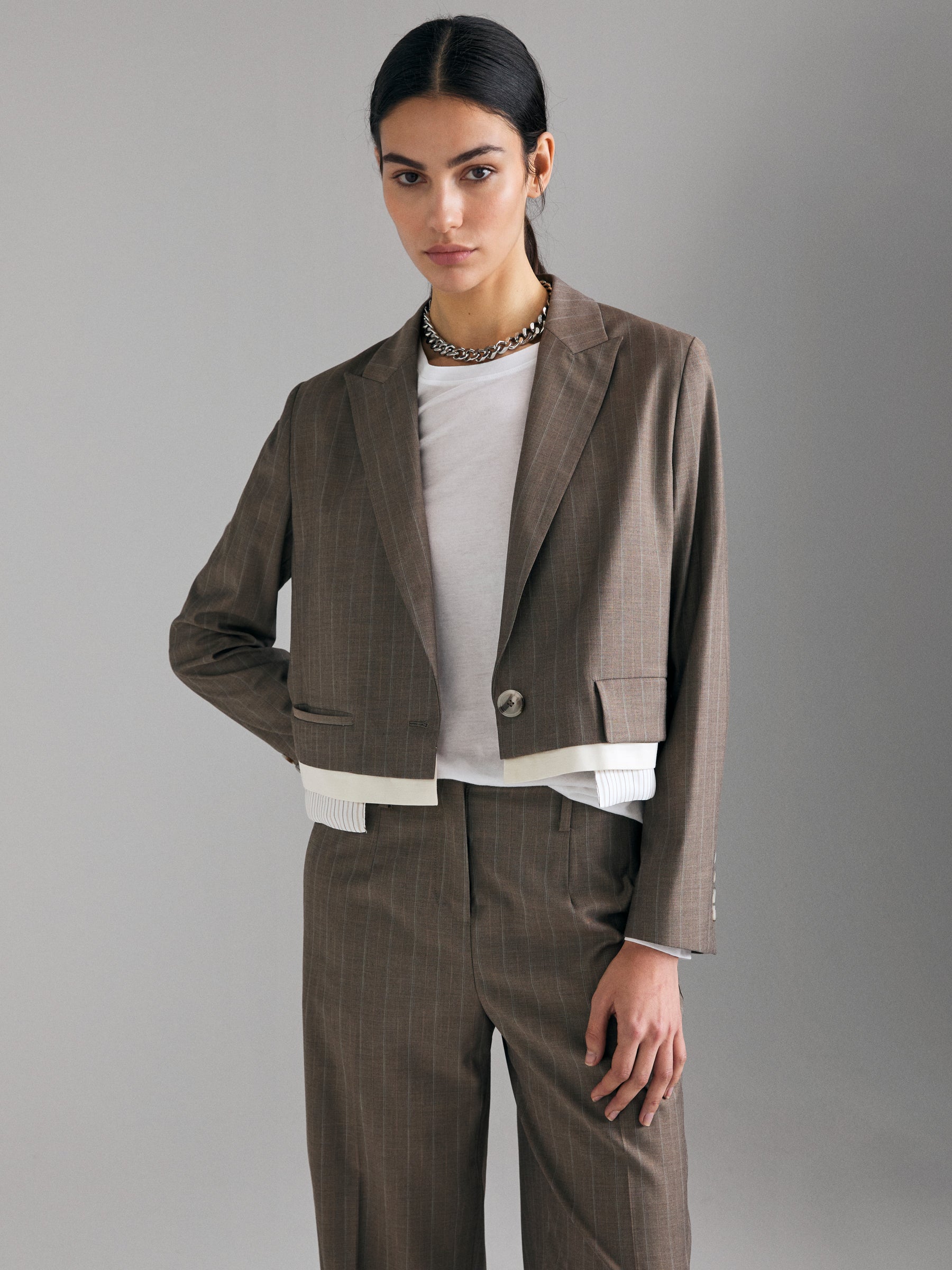 Blazer cropped às riscas - ucb_image_FY