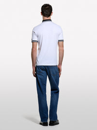 Polo branco slim fit com contraste - ucb_image_B
