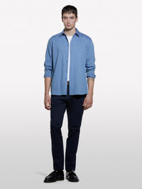 Camicia azzurra in cotone operato - ucb_image_F