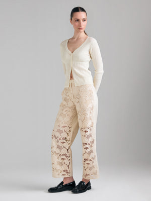 Cardigan a costine