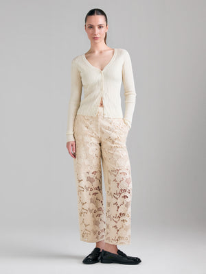 Pantaloni ricamati
