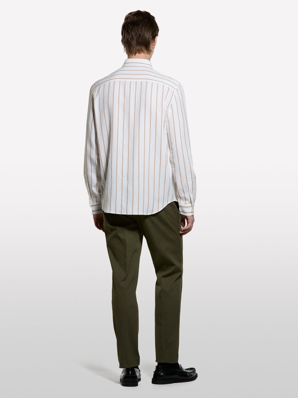 Camisa às riscas multicolor com bolso pequeno - ucb_image_B