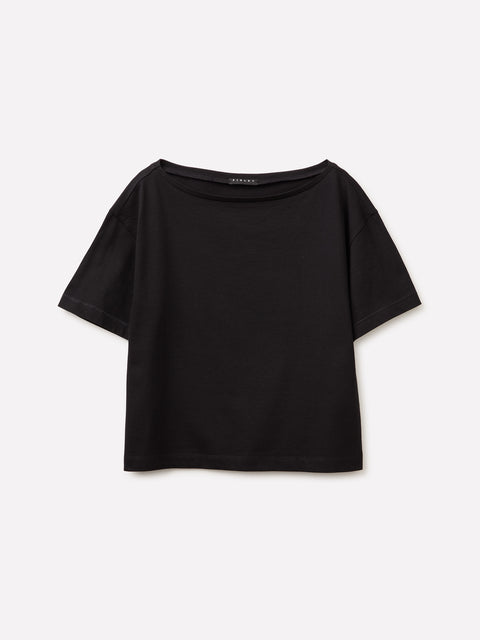 T-shirt cropped co decote à barco - ucb_image_FS