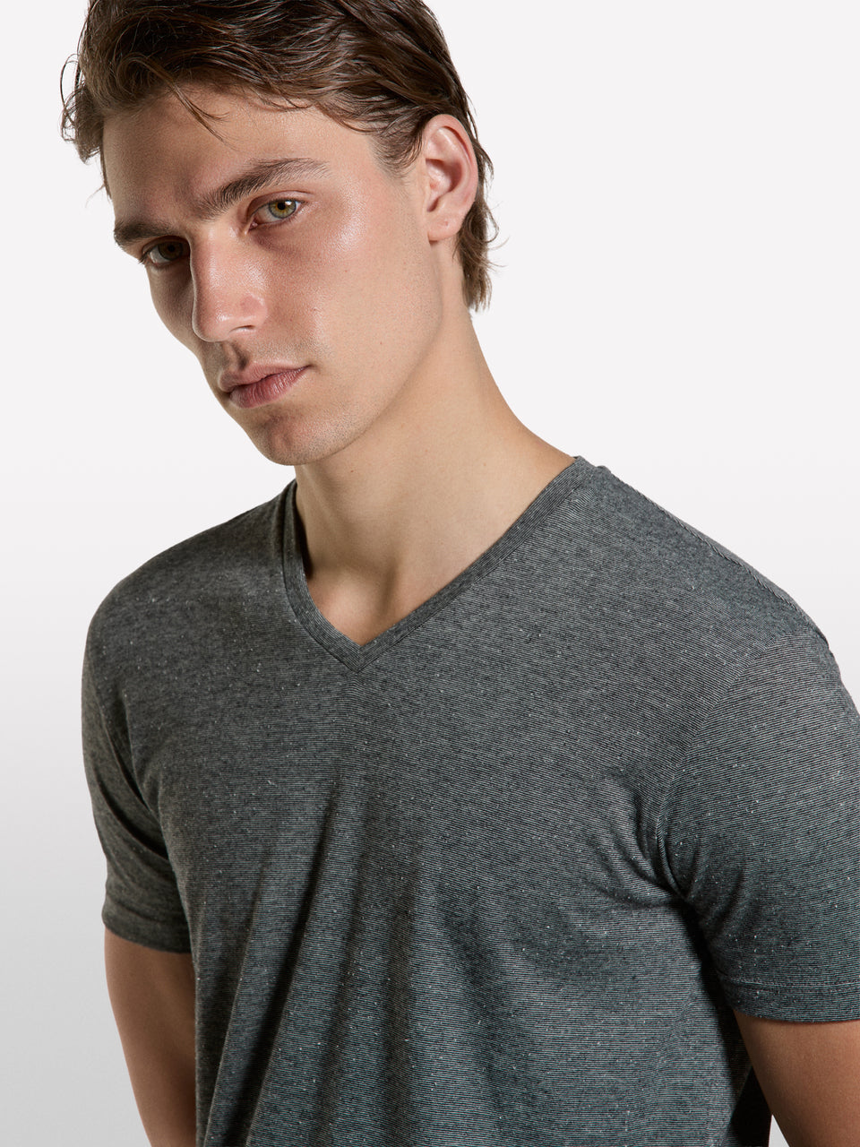 T-shirt fio tinto cinza-escuro - ucb_image_FY