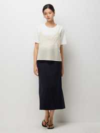 T-shirt com top em contraste - ucb_image_FY