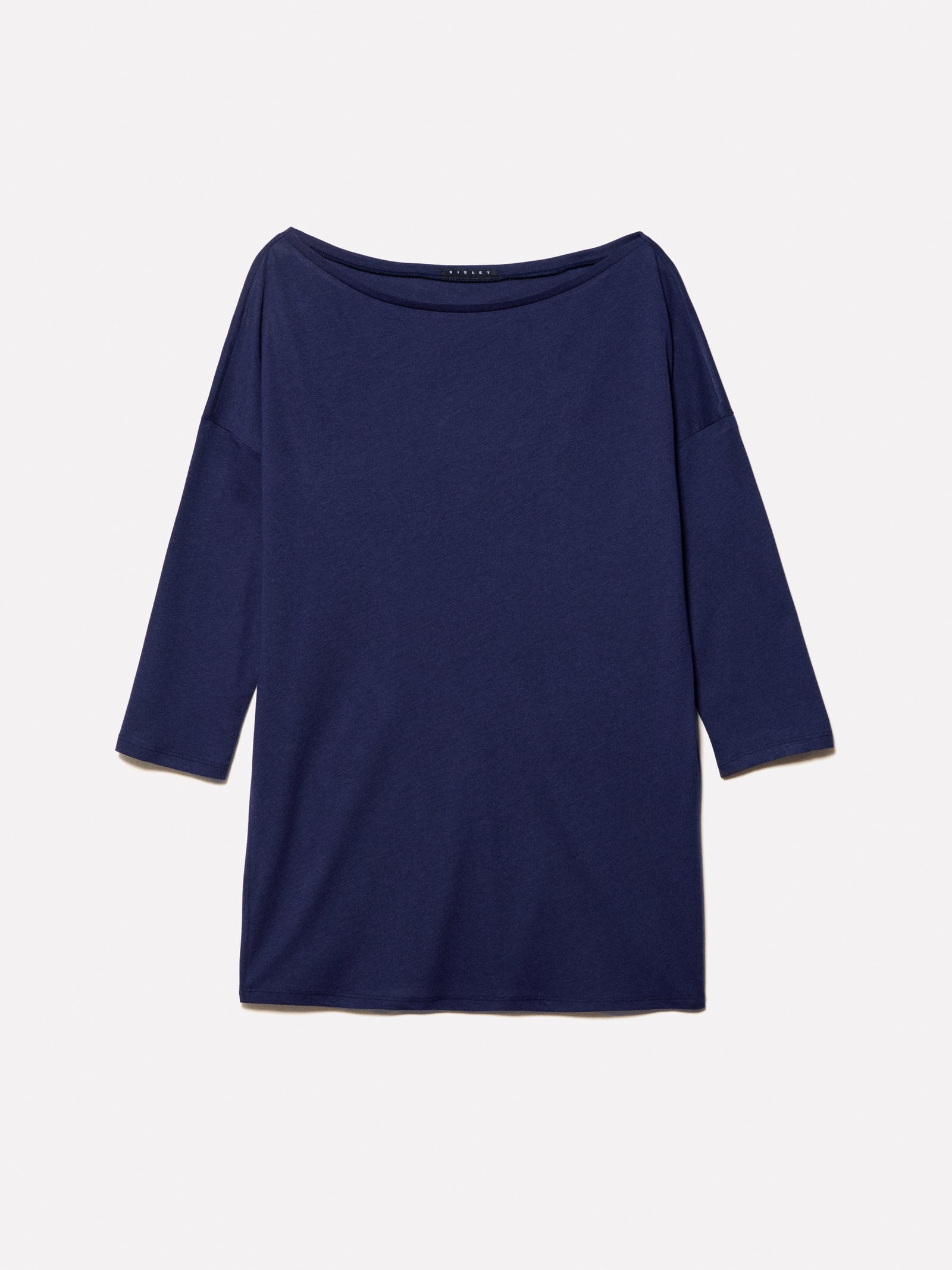 T-shirt azul com decote à barco - ucb_image_FS