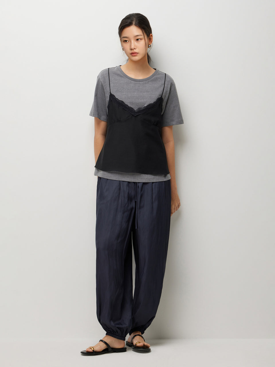 T-shirt com top em contraste - ucb_image_FY