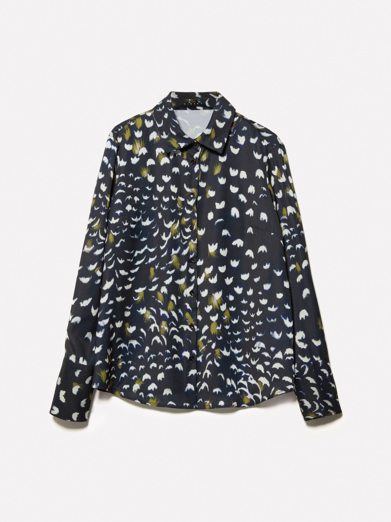 Camisa preta em cetim estampado - ucb_image_FS